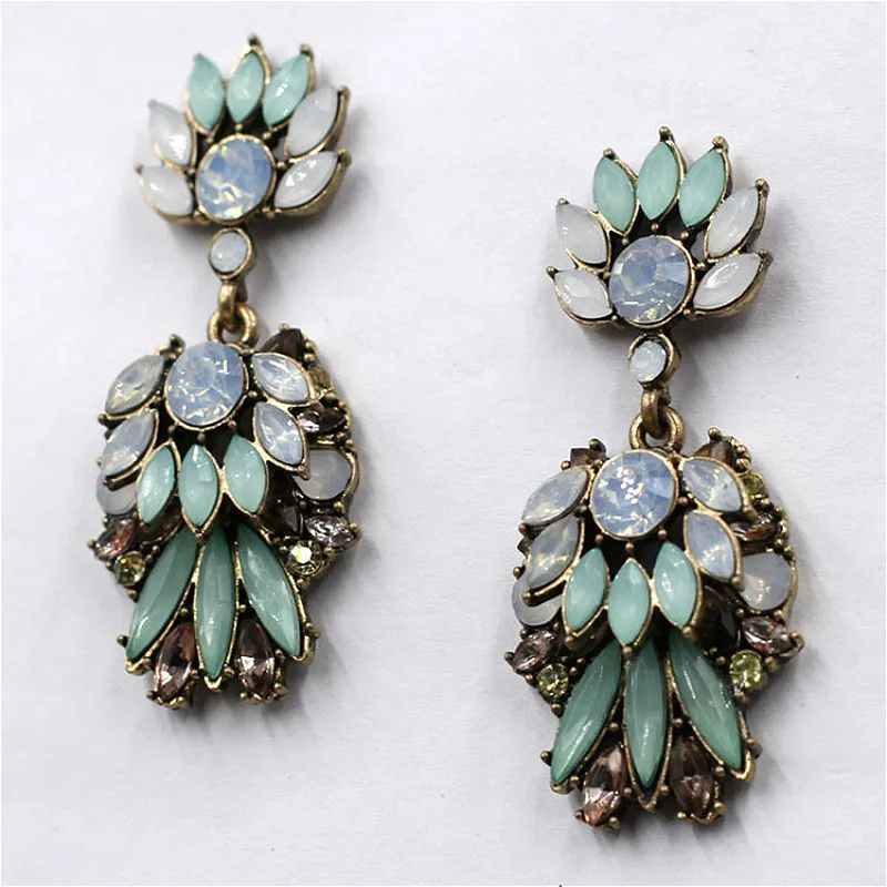Nihaojewelry Винтаж акриловый цветок кулон Серьги многоцветные для женщины Обувь