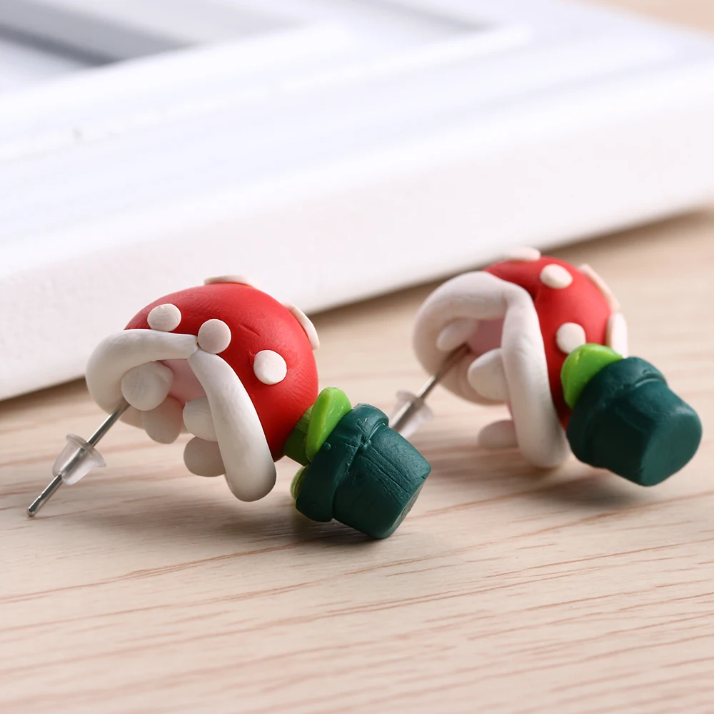 Серьги гвоздики из полимерной глины ручной работы 1 пара|stud earrings|ear stud earringsflower ear