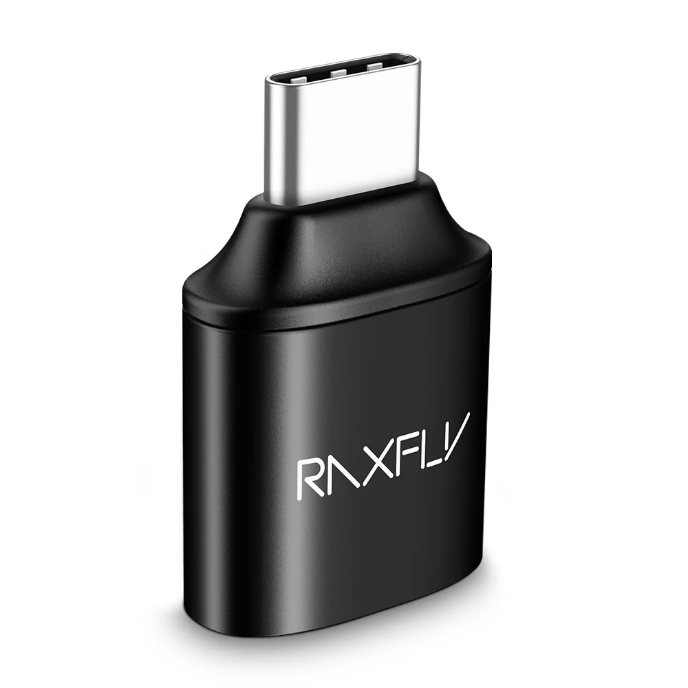 USB raxfly type C адаптер типа OTG-c 3,0 Мужской к USB 3,0 Женский конвертер для Xiaomi 8 для One plus 6 5T синхронизация Зарядное устройство USB C OTG - Цвет: Black