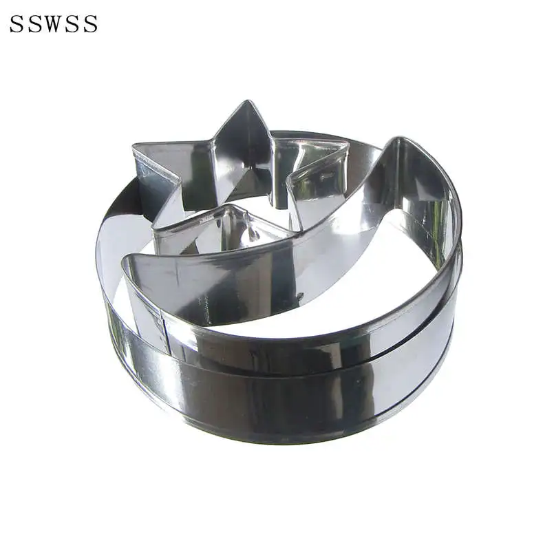 Connect Earth Moon Stars Three Cutters Combinations Cookie Cutter Baking Molds Cake Decorating Fondant Tools Direct Selling | Дом и сад