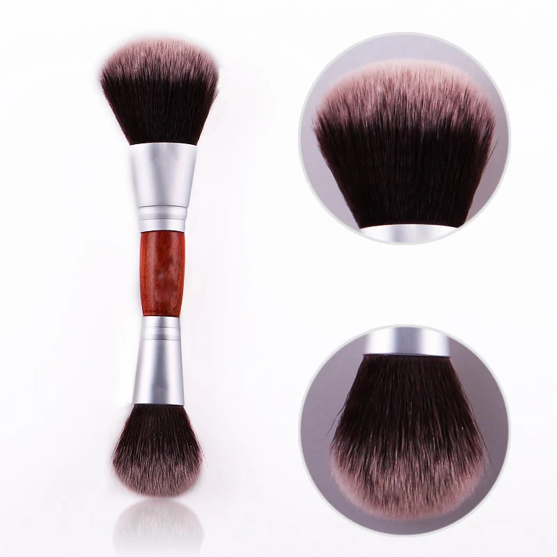 Cosmatic кистей для макияжа уникального 2 Way Двойные головки рассыпчатая пудра Румяна