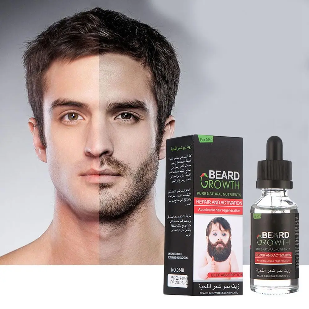 1 Bottle Pro Men Beard Fast Growth Enhancer Facial Nutrition Moustache Grow Shaping Tool Hair Care products | Красота и здоровье