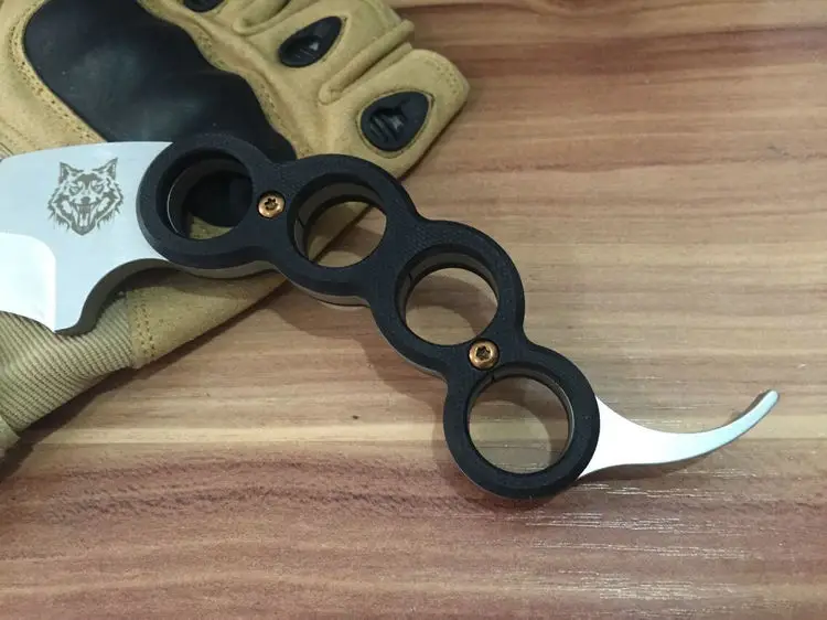 Спасательный нож тактический Karambit 9CR18MOV лезвие G10 ручка ножи для выживания на