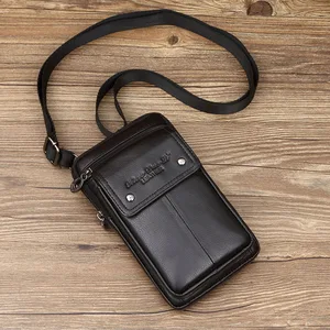 Сумка-мессенджер Мужская, квадратная, из натуральной кожи, в стиле ретро, деловая, для офиса, мобильный телефон St