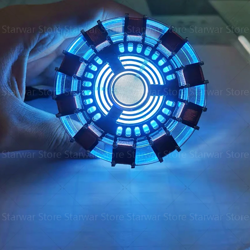 Assembled LED Light Endgame DIY cool 1:1 scale Iron Man Arc Reactor A generation of glowing iron man heart Action Figure Toy