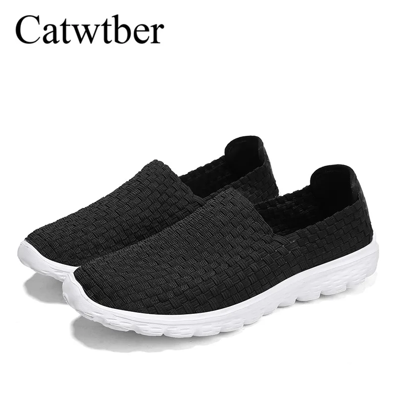 Catwtber Flats Moccasins Casual Shoes Summer Breathable Handmade Men Woven Fashion Comfortable Lightweight Loafers | Обувь