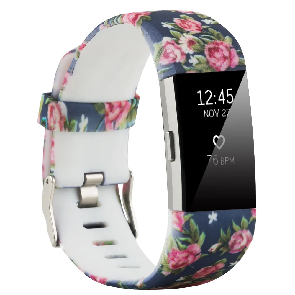 Для браслета Fitbit Charge 2 Сменные аксессуары спортивные полосы мягкий силиконовый