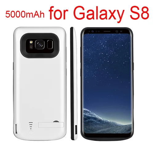 White for S8 5000/6500 мАч чехол для зарядного устройства для samsung Galaxy S8, портативная зарядка для путешествий, внешний аккумулятор, чехол для телефона, чехол для samsung S8 Plus - Цвет: White for S8