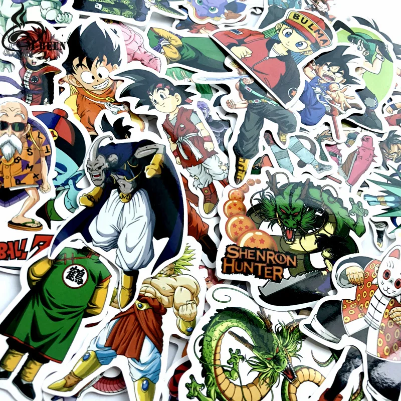 500 шт./лот DRAGON BALL Z супернаклейка аниме Goku Piccolo Веджета, Фриза Buu ПВХ мини-камера для автомобиля мотоцикла водонепроницаемый наклейка на чемодан игрушка