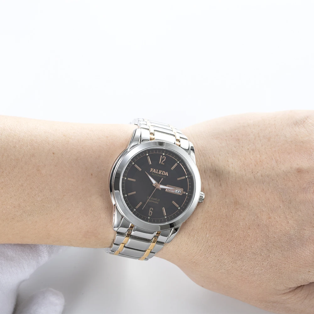 

FALEDA Automatic Mechanical Men Watch Luminous Watches Date Calendar MIYOTA 8215 Movement Watch Male Relogio Masculino
