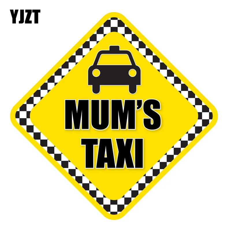 

YJZT 13.6CM*13.6CM Car Styling Personality MUMS TAXI Reflective Car Sticker C1-7562
