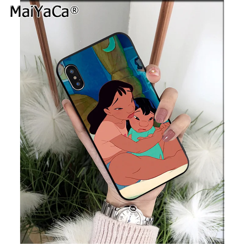 MaiYaCa мультфильм Лило Ститч клиент высокое качество чехол для телефона для Apple iPhone 8 7 6 6S Plus X XS MAX 5 5S SE XR Чехол для мобильного телефона