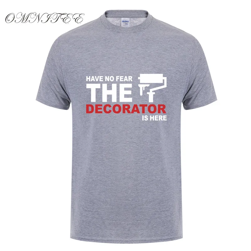 Omnitee не бойтесь декоратора здесь футболки для мужчин верхняя одежда модная