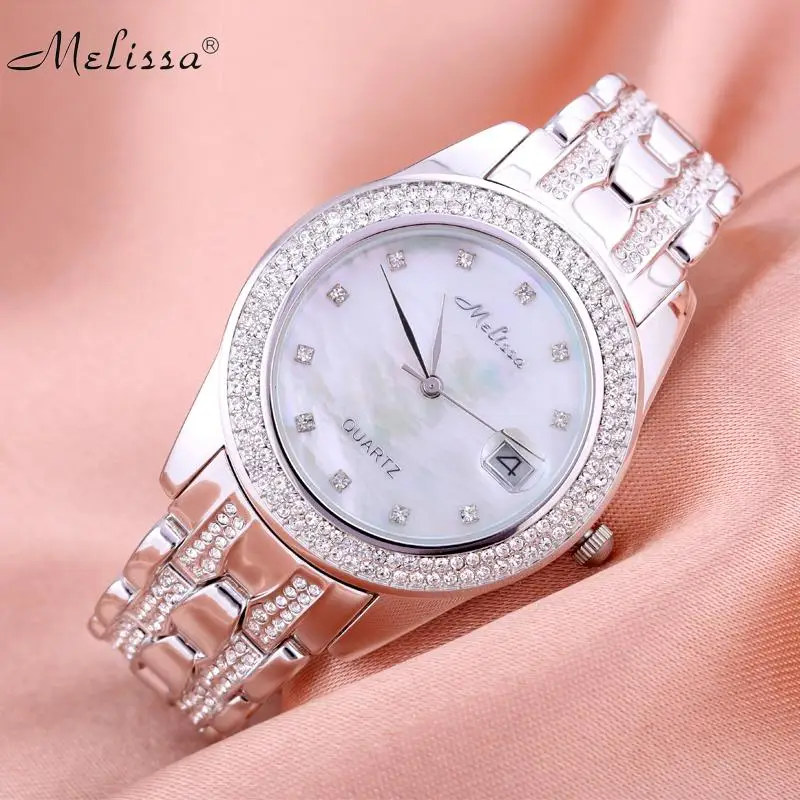 Женские кварцевые часы с браслетом из стали и кристаллами|montre femme|montre relogiomontre women |