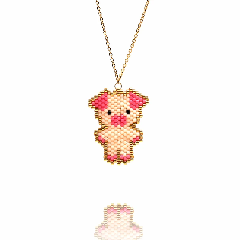 FAIRYWOO розовый кулон ожерелье свинка ювелирные изделия животные милые Новые Модные Горячая Золотая цепь любовь дружба подарки женщина ребенок дропшиппинг