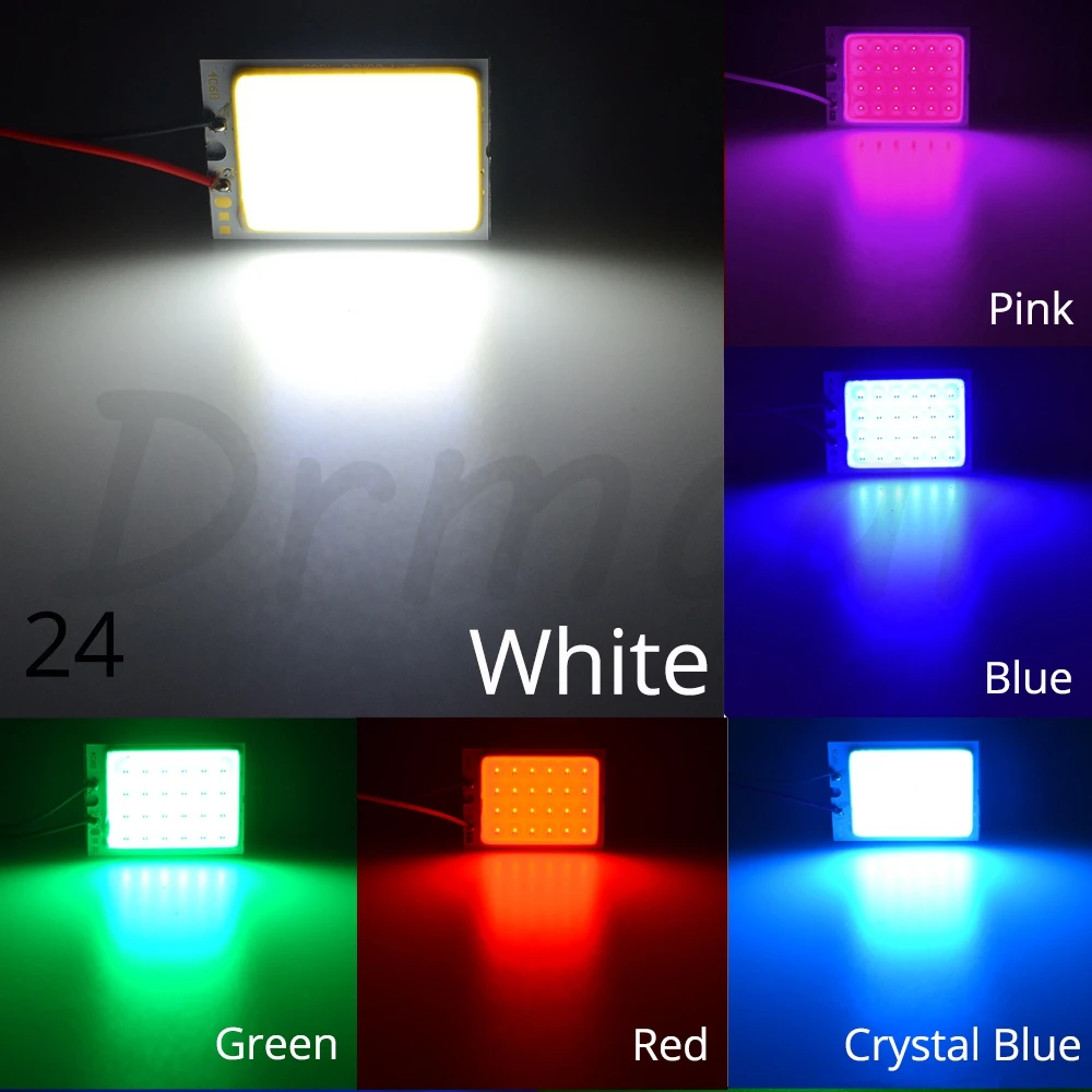 T10 W5W авто Интерьер Чтение Cob 24SMD 36SMD 48SMD светильник купольная фестонная автомобильная светодиодная лампа автомобиля панели лампы BA9S DC 12v Стайлинг автомобиля
