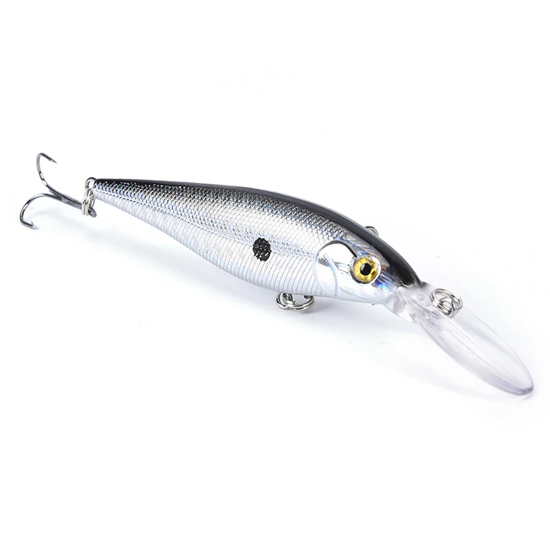 Рыболовные приманки Пластиковые твердые рыболовные крючки 1 шт. Minnow 6-11 см 3D глаза