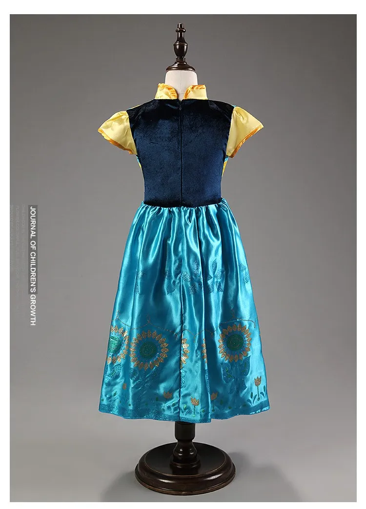 Vestidos infants платья для девочек детские костюмы на Год рождественское платье для вечеринок милые платья в стиле принцессы Эльзы Анны маскарадный костюм