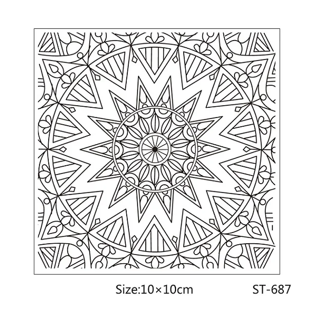 stamp ST-687 AZSG фоновый узор прозрачный штамп/печать для DIY скрапбукинга/фотоальбом Декоративные прозрачные штамп листы 10*10 см - Цвет: stamp ST-687