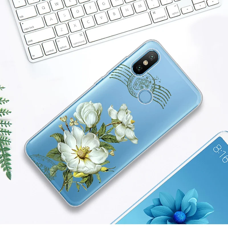 Чехол для Xiaomi mi Max 3 мягкий силиконовый чехол с цветами Xiao Red 6 Pro Note 5 Xio 8 SE 6A A2 lite |