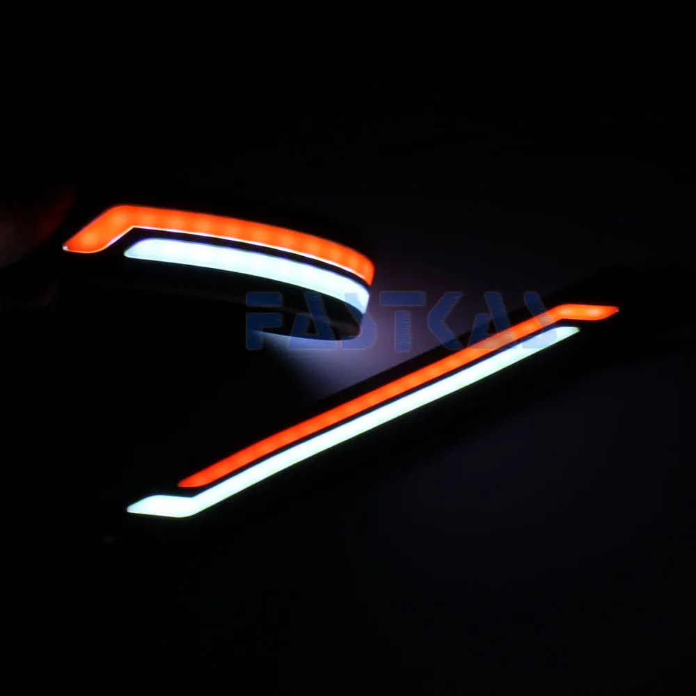 Дневные ходовые огни светильник 100% Водонепроницаемый LED DRL Белый Оранжевый Цвет