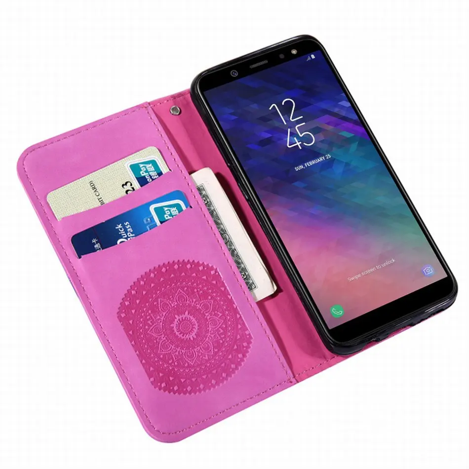 Цветком дурмана и книга Капа чехол для samsung Galaxy A50 A60 A70 A6 A7 A8 плюс J6 Prime J4 Plus J3 J730 J530 J330 A320 A520 E22F