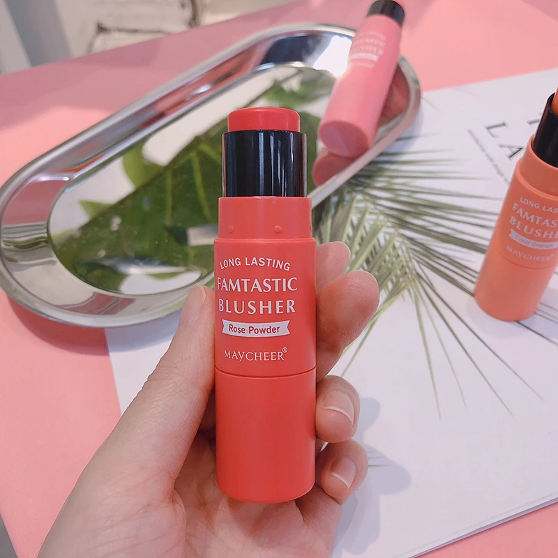 Матовые Румяна для лица с двойной головкой кремовая палочка макияжа бронзер