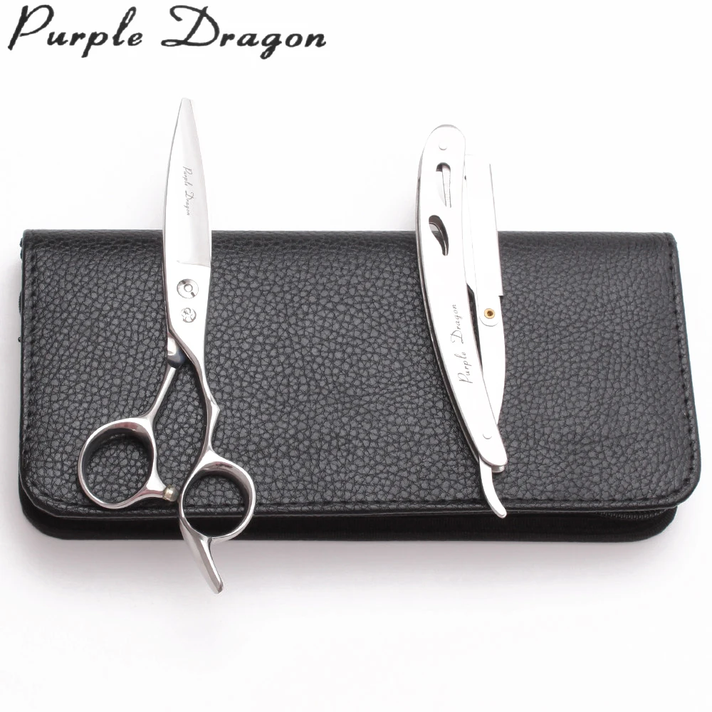 6.0&quot 17cm JP TItanium Silver Purple Dragon Micro Sawtooth Hairdressing Supplies Cutting Shears Professional Hair Scissors Z9123 | Красота