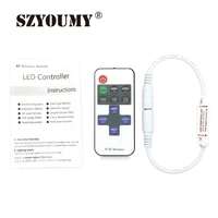 szyoumy dc12v 12a 11 keys mini rf remote controller dc plug dimmer for smd 3528 5050 single color led roll strip light