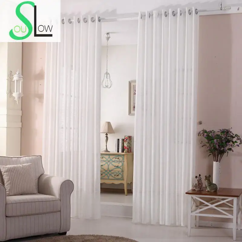 Плотные Занавески Slow Soul белые коричневые темно синие в японском стиле однотонные