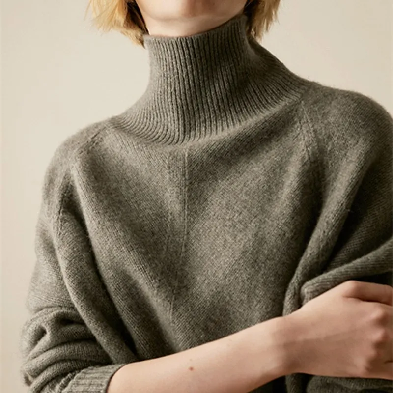 BELIARST Spring and Autumn Women Sweaters And Pullovers Long Sleeve High Collar Cashmere Sweater Ladies Knitted | Женская одежда