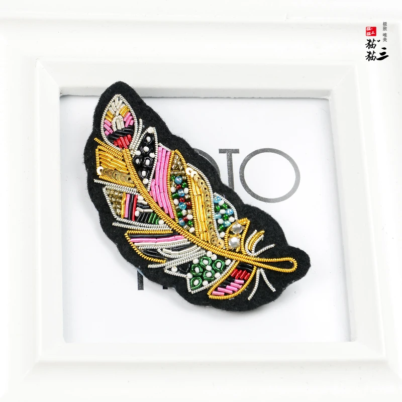 Вышитая вручную искусственный бульон для пальто рубашки головной убор 1 заказ =