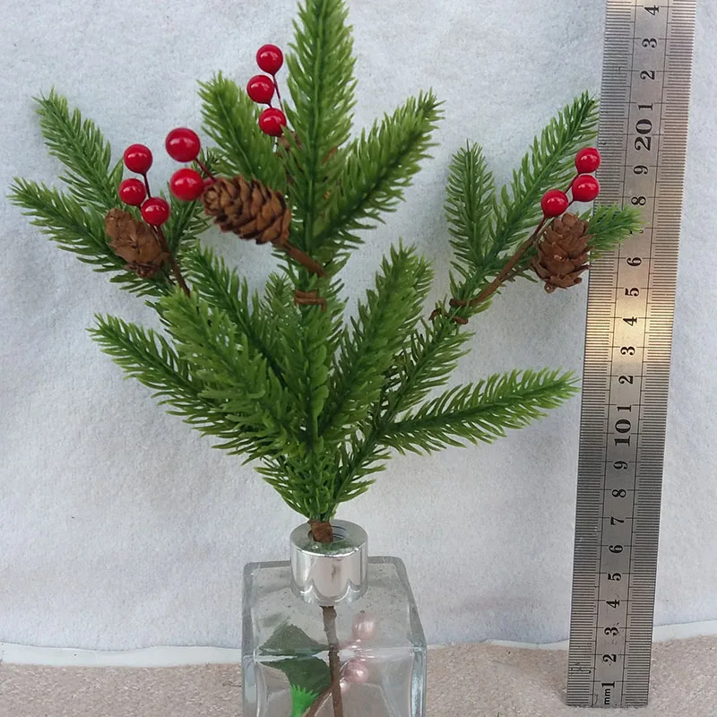 5pcs Mini Christmas Tree Decoration Party Supplies 5-claw Plastic Simulation Pine Needle Artificial Plant | Дом и сад