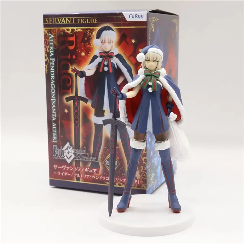 Аниме Fate Grand Order Saber Altria Pendragon Santa Ver. ПВХ экшн фигурки игрушки рождественский