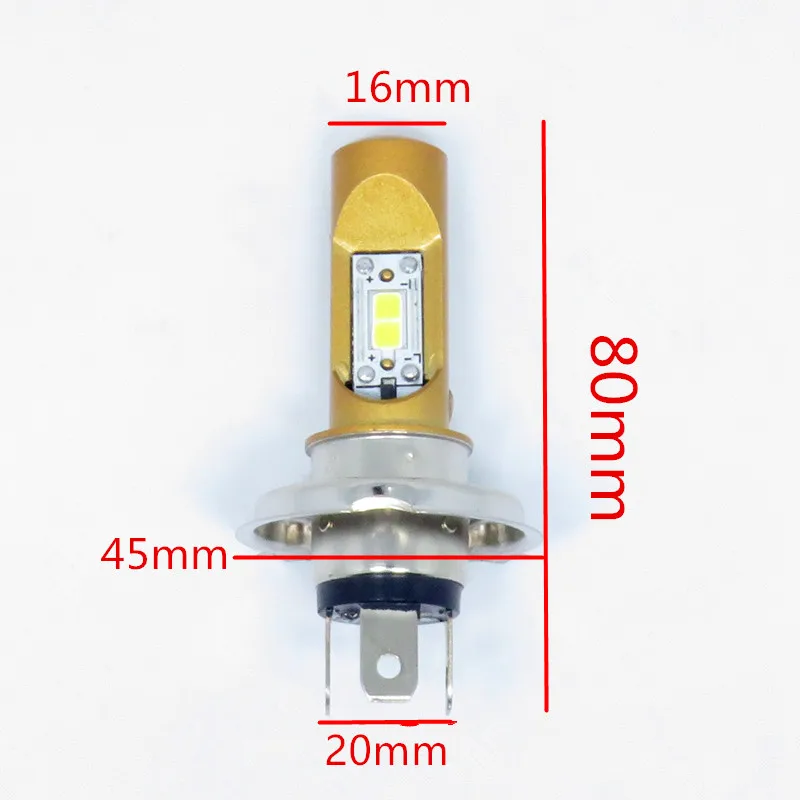 Dreauto plug and play светодиодная фара мотоцикла H4 HS1 hi/низкая 8 Вт скутер Автомобильная