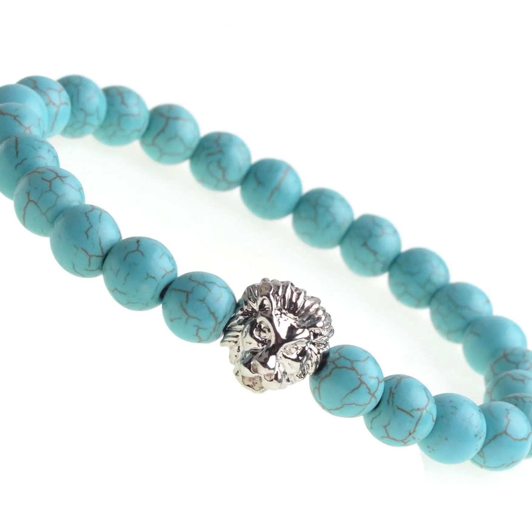 

Men and Women Silver Lion Head Micro-set Ochre Bracelet