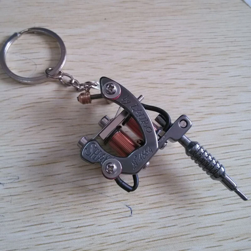 1 шт. мини тату машина пистолет кулон V стиль ожерелье для художников брелок