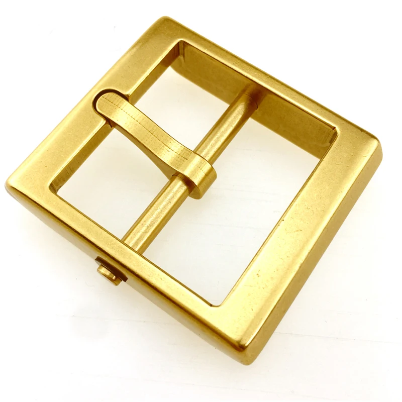 

DIY leather craft tri-glide solid brass pin buckle 4.0cm inner width