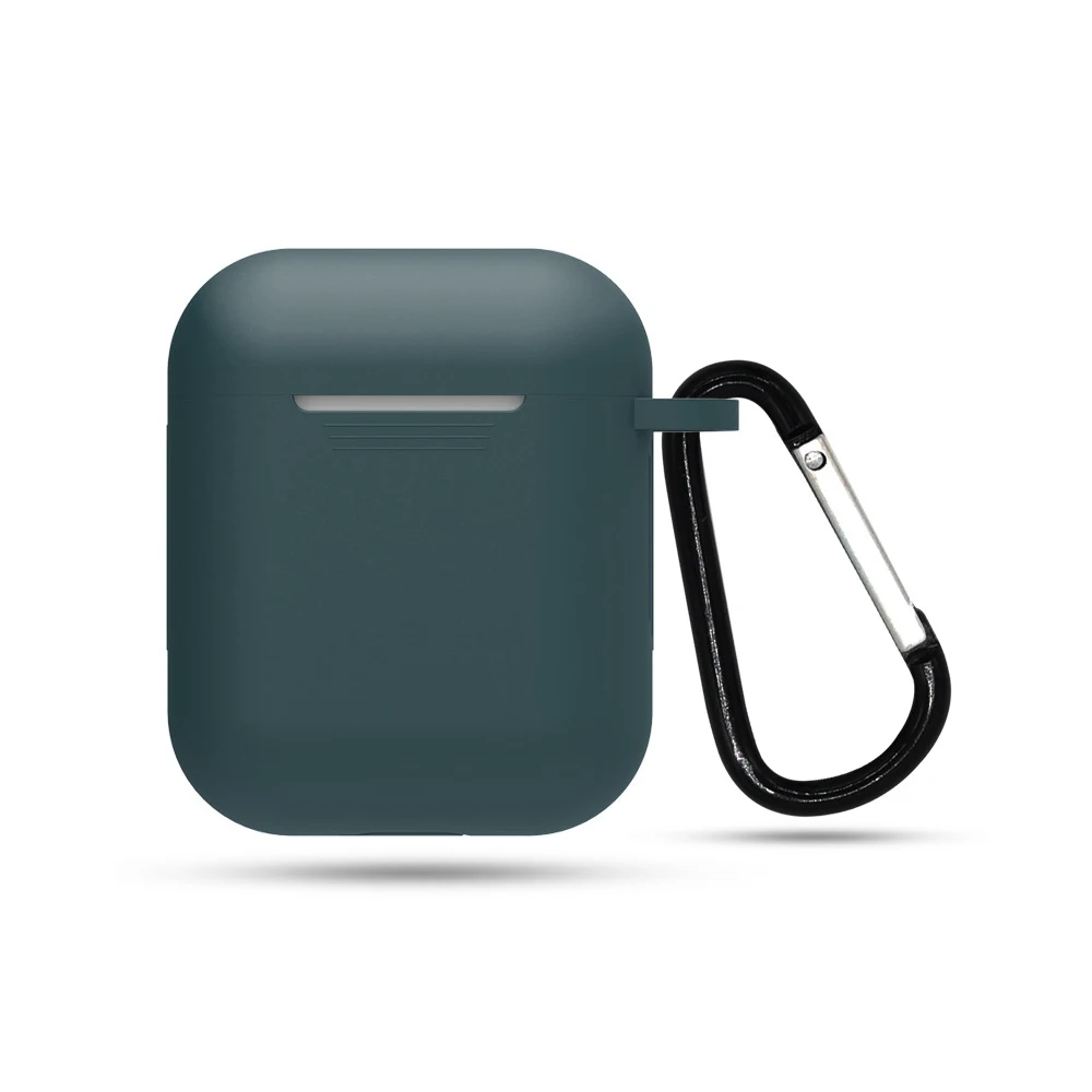 Темно-красный Беспроводной чехол для наушников для Apple IPhone, коробка для зарядки, жесткий прозрачный защитный чехол, аксессуары для наушников - Цвет: Темно-красный