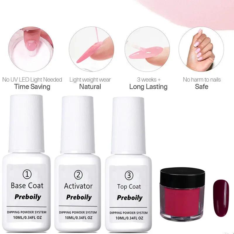 4pcs Set9 4 шт./компл. погружения Системы набор для ногтей Nail Art порошок погружения с Dip база активатор вставка из жидкого геля для ногтей Цвет натуральный сухой без лампа для лечения Ногтей - Цвет: 4pcs Set9
