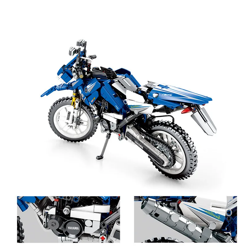 Конструктор детский скоростной гоночный WR250 автомобиль внедорожный мотоцикл