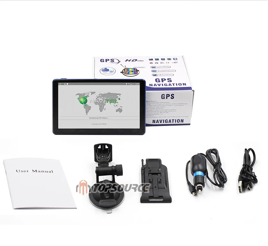TOPSOURCE 7 дюймов Автомобильный gps навигатор емкостный экран FM Встроенный 8 Гб карта для Европы/США+ Канада грузовик gps навигатор C6