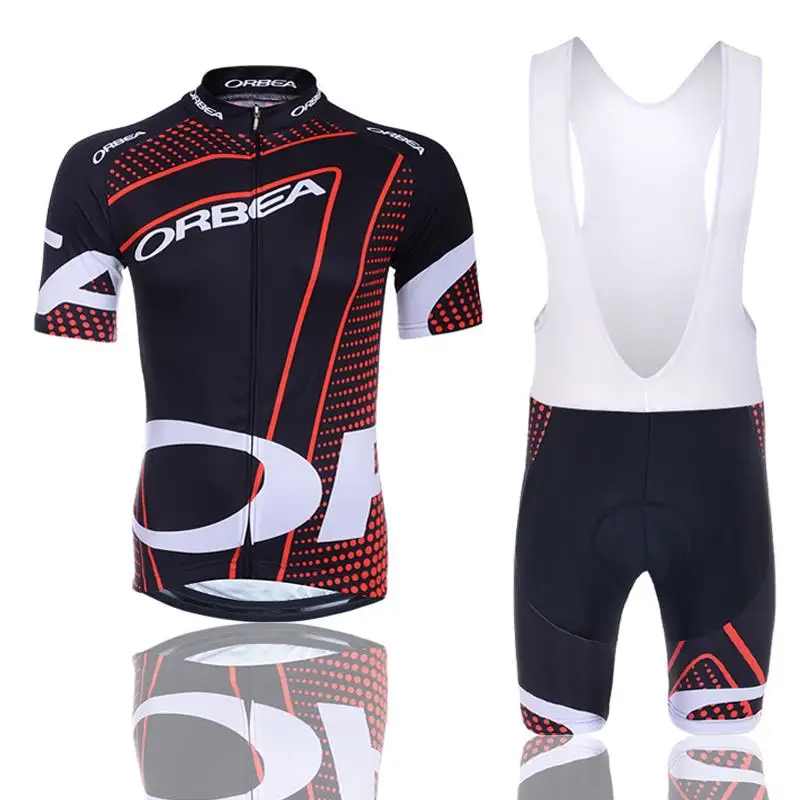 Дышащий Vélo гель Pad 2018 красный Orbea Pro Team короткий рукав Велоспорт Джерси Майо Ропа