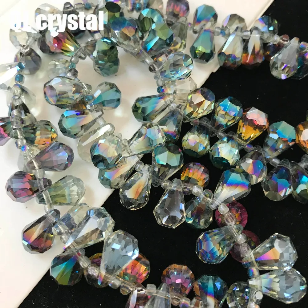 50pcs 9x14mm Austria Crystal beads Charm loose spacer Beads DIY Earrings necklace handcraft bracelet jewelry Window curtains | Дом и сад