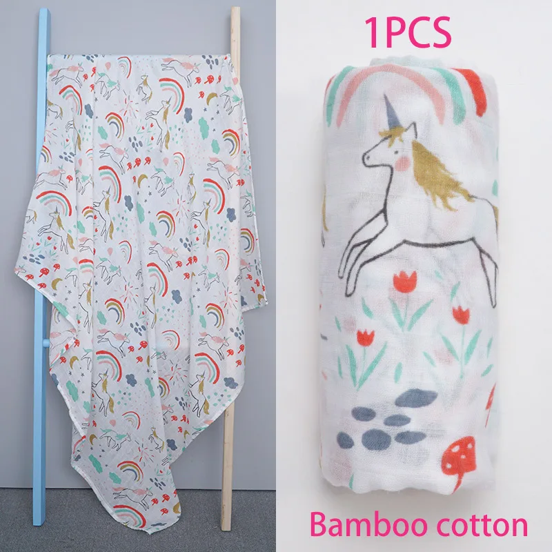 Unicorn rainbow Детские одеяла для новорожденных; пеленка для кормления; Parisarc; мягкий бамбуковый хлопок; Детские аксессуары; детские подгузники; детское банное полотенце - Цвет: Unicorn rainbow