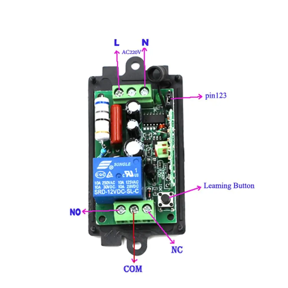 Переменный ток 110 В 220 1 канал Беспроводной Выключатель света с дистанционным