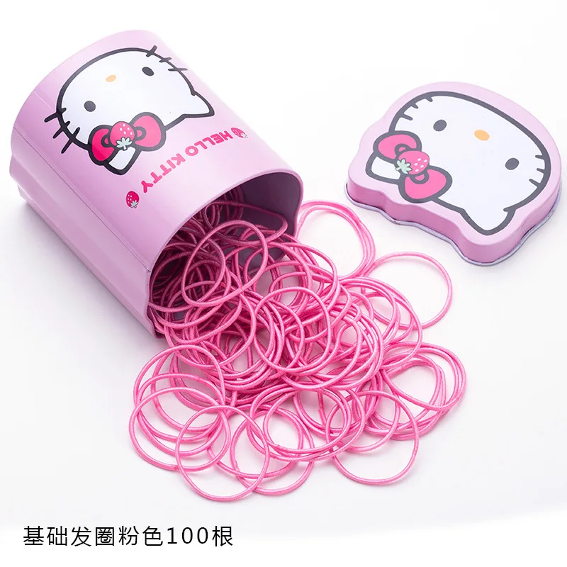 1 коробка, резинка для волос hello kitty, для маленьких девочек, для детей, резинка для волос, резинка для волос, аксессуары для детей, резинка для волос, держатель для конского хвоста