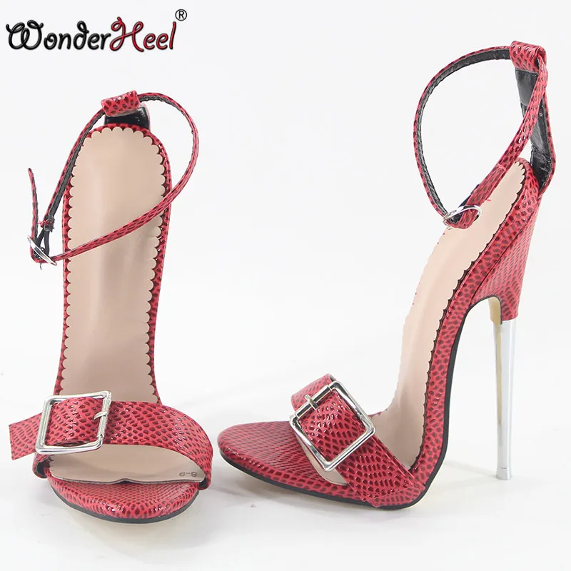 Wonderheel/ г. летние босоножки на очень высоком каблуке 18 см, на высоких каблуках для ролевых игр, на высоком каблуке, с ремешком на лодыжке, модные стильные женские босоножки