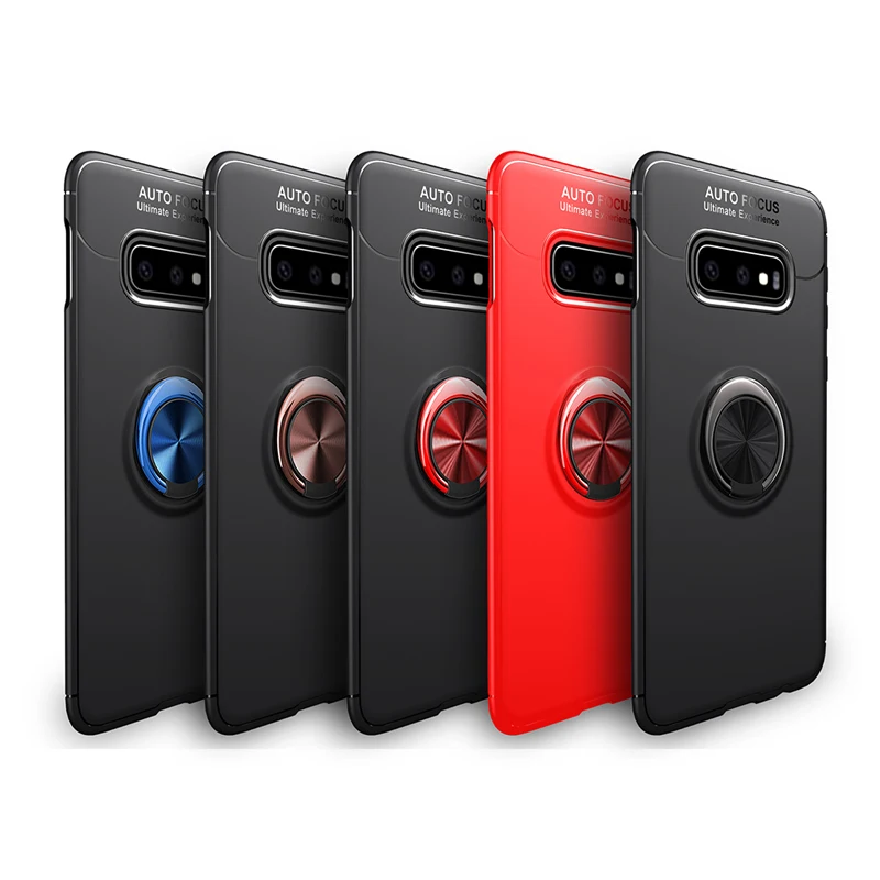 Магнитное кольцо Мягкий ТПУ чехол для телефона samsung Galaxy S10 lite плюс Чехол защитный