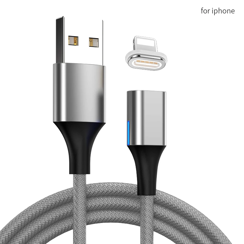 for iphone Магнитный кабель Tongyinhai для Iphone, Android, кабели для зарядки, MicroUSB type C, быстрая зарядка, зарядное устройство, 1 м, 1,5 Мбит, шнур для Xiaomi - Цвет: for iphone